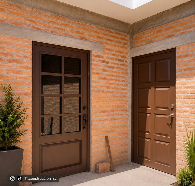 Doble hoja de madera — Dos hojas de madera con tablero clásico